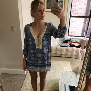 Blue Free People tunic dress